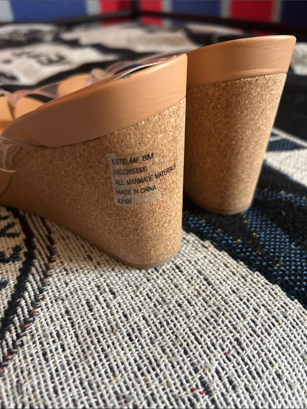 Wild Pair Clear-Strap Tan Platform Flip Flops